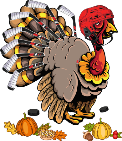 Cute Turkey Ice Hockey Player Turkeys Day Happy Thanksgiving Gift Women's Dry Zone Grid Polo