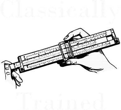 Classically Trained Mechanical Analog Calculator Slide Rule Tote Bag
