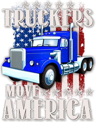 Cool Truckers Move America Semi Truck Distressed Flag Backpack