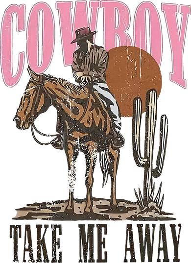 Cowboy Take Me Away Ceramic Ornament