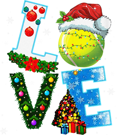 Christmas Tennis Players Lovers Xmas Tote Bag