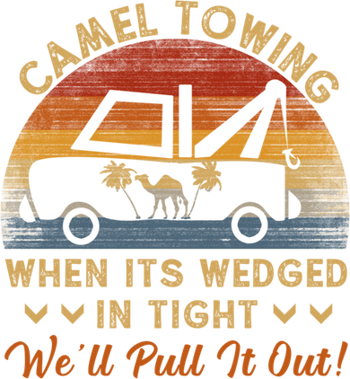 Camel Towing Retro Adult Humor Saying Funny Halloween Great Gift Hooded Wearable Blanket