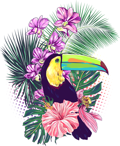 Cute Tropical Toucan Bird Kids Sweatshirt