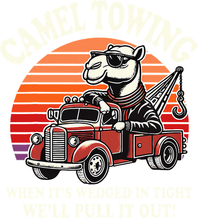 Camel Towing When ItS Wedged In Tight WeLl Pull It Out Kids Hoodie