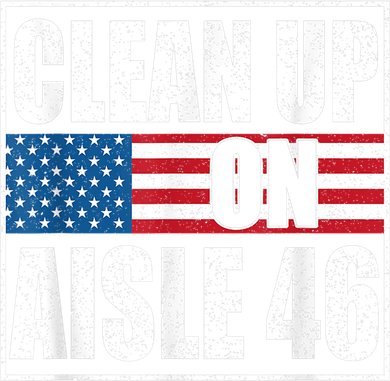 Clean Up On Aisle 46 American Flag Coaster