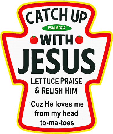 Catch Up With Jesus Ketchup Funny Christian Women's Dry Zone Grid Polo