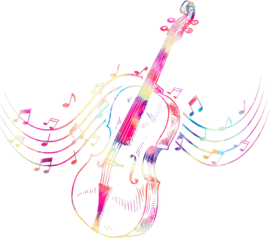 Colorful Violin Classical Instrument Classic Top Song Music Tote Bag