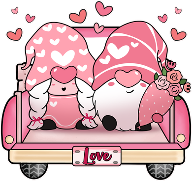 Cute Valentines Day Gnome Couple Love Women's T-Shirt
