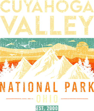 Cuyahoga Valley Est. 2000 Vintage Retro Ohio National Park Kids T-Shirt