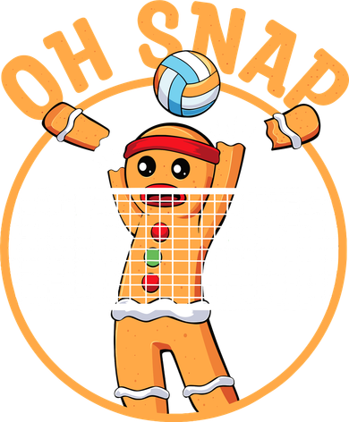 Christmas Volleyball Gingerbread Man Blocker Oh Snap Hoodie