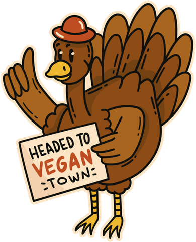 Cool Vegan Town Turkey Thanksgiving Holiday Food Veggie Love Gift Tote Bag