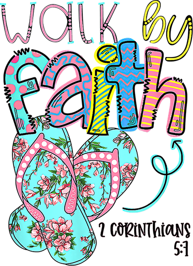 Christian Walk By Faith Flip Flops Summer Kids Hoodie