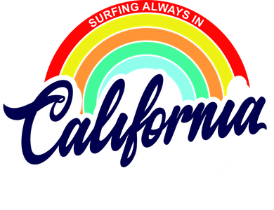 California West Coast Dreamin Retro Rainbow Hoodie