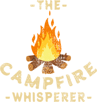 Campfire Whisperer Camping Pun Camper Campfire Funny Gift Button