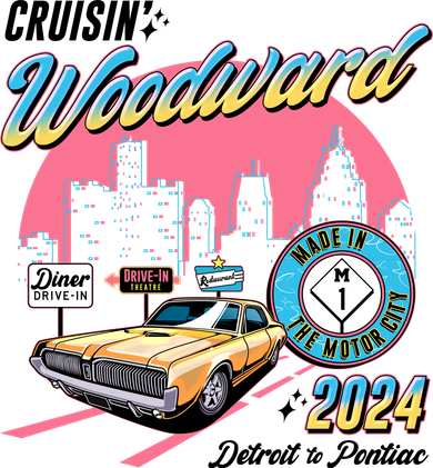 Cruisin Woodward Detroit To Pontiac 2024 Pink Version Tumbler