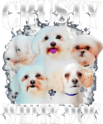 Crusty White Dog Funny For Women Kids Hoodie