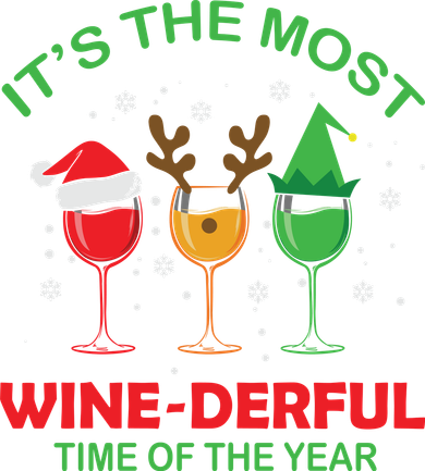 Christmas Wine It's The Most Wine Derful Xmas Kids Long Sleeve Shirt