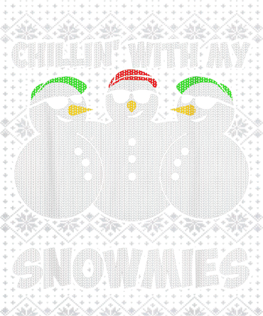 Chillin With My Snowmies Funny Ugly Christmas Kids Sweatshirt