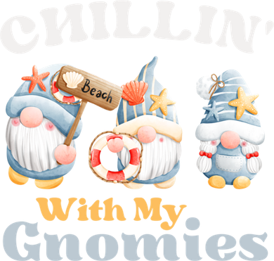 Chillin With My Gnomies Beach Gnomes With Shells Gift Toddler Hoodie