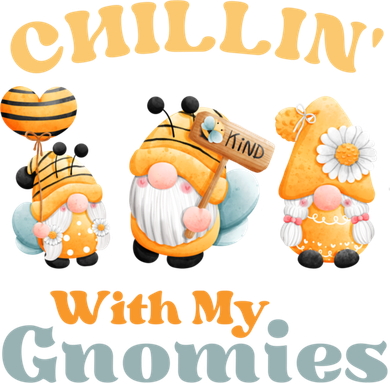 Chillin With My Gnomies Garden Gnomes With Bees Gift Women's T-Shirt