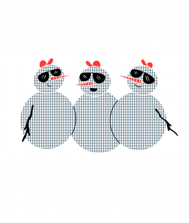 Chillin With My Snowmies Funny Snowman Homies Ugly Christmas Ornament