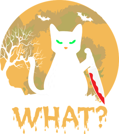 Cat What Murderous Black Cat Halloween Day Women's Long Sleeve Shirt
