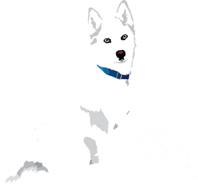 Cute White Siberian Husky Sweet White Snow Dog Ornament