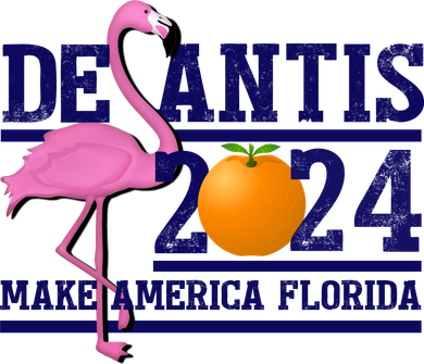 DeSantis 2024 Make America Florida Flamingo Election Kids T-Shirt