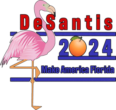 DeSantis 2024 Make America Florida Flamingo Kids T-Shirt
