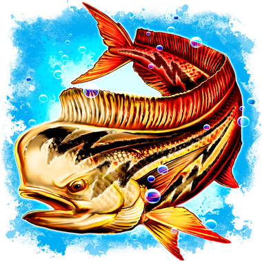 Mahi Hot Rod Fish Hooded Wearable Blanket