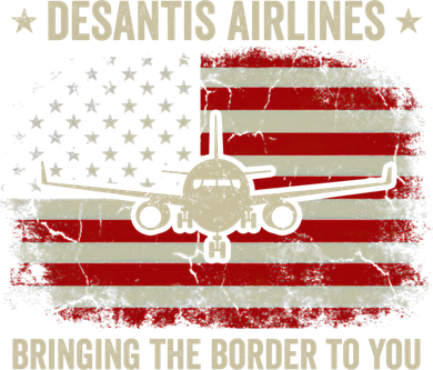 DeSantis Airlines Bringing The Border To You American US Flag Vintage Women's Hoodie