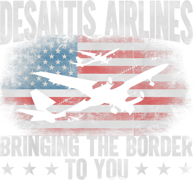 DeSantis Airlines Bringing The Border To You American US Flag Women's Hoodie
