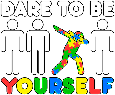 Dabbing Dare to be Yourself Autism Awareness T-Shirt