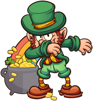 St Patricks Day Dabbing Leprechaun Pot Of Gold Golf Towel