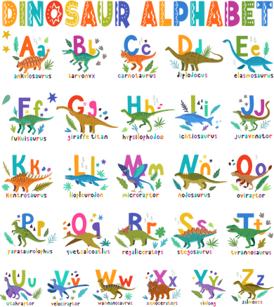 Dinosaur Alphabet Dino Abcs Learning For Boys Kids Adult Cool Gift Doddie Hoodie
