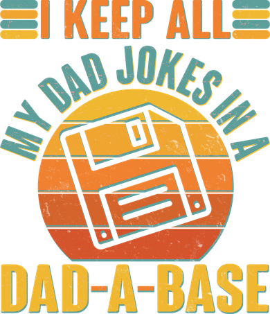 Funny Vintage I Keep All My Dad Jokes In A Dad-A-Base Doddie Hoodie