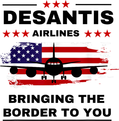 DeSantis Airlines Funny Political Meme Ron DeSantis USA Flag Women's Hoodie
