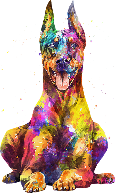 Doberman Art For  Dobie Doberman Pinscher Lover Doggie Tank
