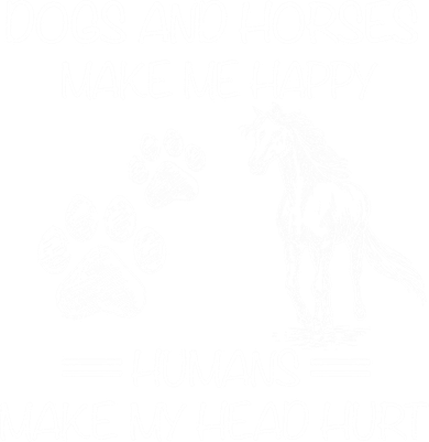 Dogs And Horses Make Me Happy Hu Make My Head Hurt Gift Coffee Mug