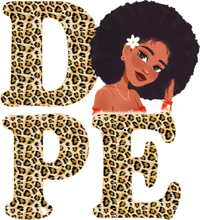 Dope Afro Lady Cute Leopard Doggie Tank