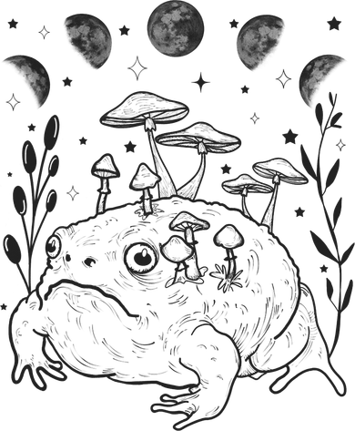 Dark Academia Moon Witchy Goblincore Aesthetic Frog Women's Tank Top