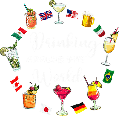 Drinking Around The World Vacation Women's Long Sleeve Shirt