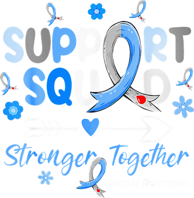 Diabetes Awareness Type 1 2 Kids Support Squad Kids T-Shirt