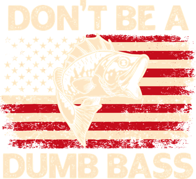 DonT Be A Dumb Bass Vintage Usa Flag Funny Bass Fishing Doddie Hoodie
