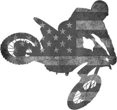Dirt Bike American Flag Motocross Enduro Kids Sweatshirt