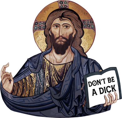 Don't Be A Dick Jesus Book Funny Gift Kids Sweatshirt