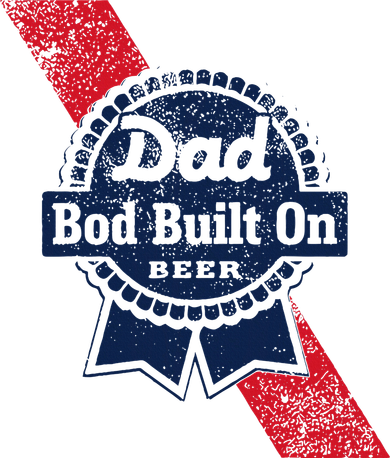Dad Bod Built On Beer Funny Beer Coaster