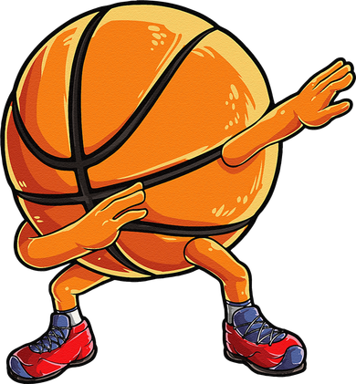 Dabbing Basketball Ball Funny Sports Player Kids Sweatshirt