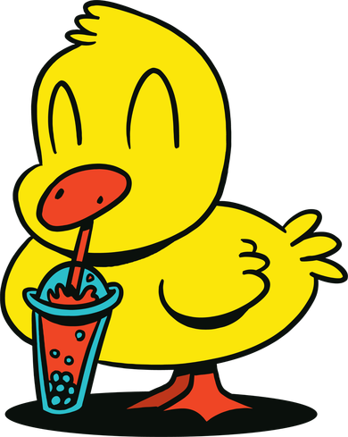 Duck Bubble Tea Coaster