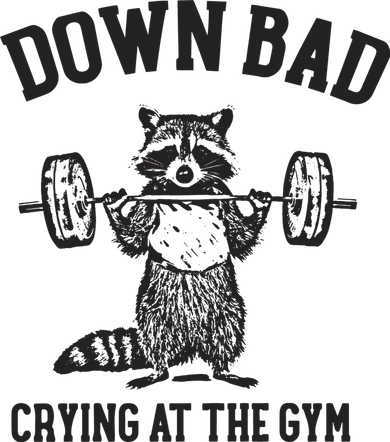 Down Bad Crying At The Gym Racoon Meme Ttpd Coffee Mug